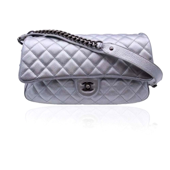 CHANEL Handbags - CHANEL Chanel Shoulder Bag Easy Flap Bag Authentic  airline quilted silver bag